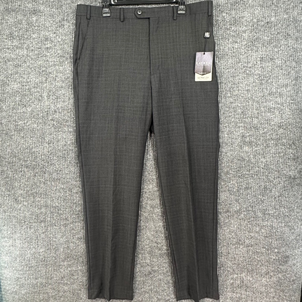 Lauren Ralph Lauren Suit Trousers Mens 38x34 Grey New Ultraflex Classic Fit